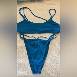 La Hearts Blue Strappy Two-Piece Bikini